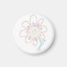 Gekritzel-Blumen-Magnet
