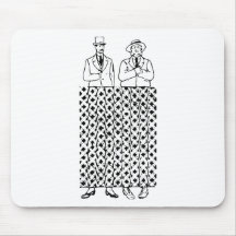 Gekrümmte Bein-optische Täuschung Mousepads