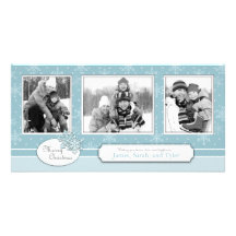 Gelassen ihm schneien Foto-Karten-Trio Fotokarten