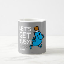 Gelassen uns erhalten Sie beschäftigt (weißer Text Tee Tasse