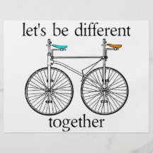 Gelassen uns seien Sie zusammen unterschiedlich Flyerdesign
