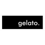 gelato. visitenkartenvorlage