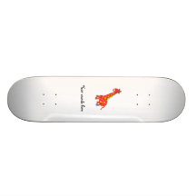 Gelb auf roter Giraffe Individuelles Deck