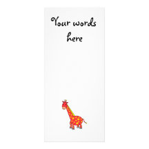 Gelb auf roter Giraffe Werbekarten