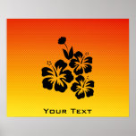 Gelb-orangee tropische Blumen Posterdrucke