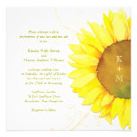 Gelb + Weiße Wedding Sonnenblume-themenorientierte Individuelle Ankündigskarten
