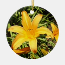 Gelbe asiatische Lilie Weihnachtsbaum Ornamente
