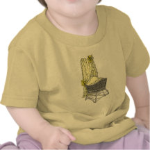 Gelbe Baby-Korbwiege Tshirt