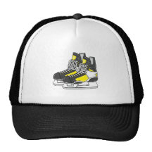 Gelbe Eis-Hockey-Skate Netzcap