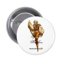 gelbe Küchenmarionette Anstecknadelbuttons