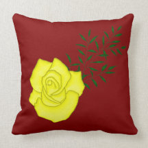 gelbe Rose Zierkissen