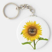 Gelbe Sonnenblume leben mit Leidenschafts-Blume Ke Schlüsselband