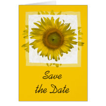 Gelbe Sonnenblume-Save the Date Mitteilungs-Karte