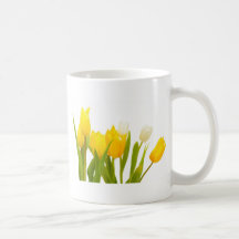 Gelbe Tulpen Kaffee Tasse