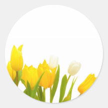 Gelbe Tulpen Runde Sticker