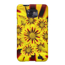 Gelbe und rote gestreifte Gerbera-Gänseblümchen-So Galaxy SII Cover