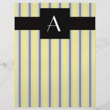 Gelbe und schwarze Streifen des Monogramms Vollfarbige Flyer