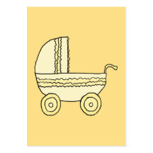 Gelber BabyPram. Visitenkarten Vorlage