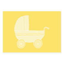 Gelber BabyStroller. Visitenkarten Vorlage
