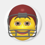 Gelber Fußball-Smiley Kühlschrankmagnet