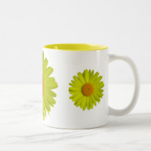 gelber Gänseblümchenbecher Tasse