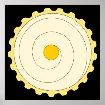 Gelber kleiner Kuchen. Gefrorener Kuchen Plakate