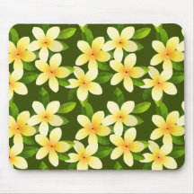 Gelber Plumeria Mauspads
