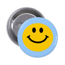 Gelber Smiley Anstecknadelbuttons