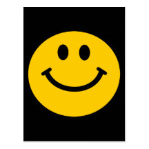 Gelber Smiley Postkarten