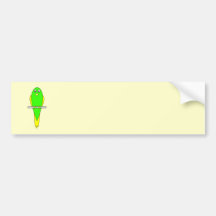Gelber und grüner Vogel. Parakeet Autoaufkleber