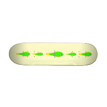 Gelber und grüner Vogel. Parakeet Skateboardbretter