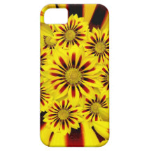 Gelber und roter gestreifter Gerbera-Gänseblümchen iPhone 5 Hülle