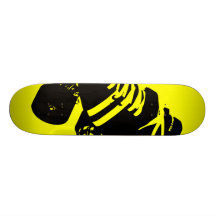 Gelber und schwarzer Rollen-Derby-SkateSkateboard Individuelle Skatedecks
