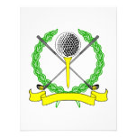Gelbes Golf-Logo Einladungen
