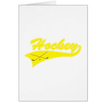 Gelbes Hockey-Logo Karten
