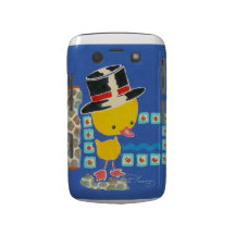 Gelbes Jungen-Entlein mit Zylinder-Malerei Blackberry Bold Case