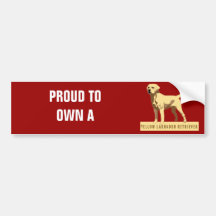 Gelbes Labrador retriever Autosticker