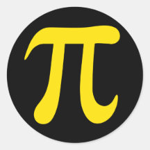 Gelbes mathematisches Symbol PUs auf schwarzen Auf