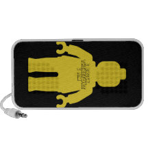 Gelbes Minifig "ICH ZIEGELSTEIN DESHALB ICH BIN" S Mp3 Lautsprecher