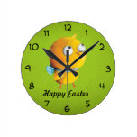 Gelbes Ostern-Huhn mit Band Uhr