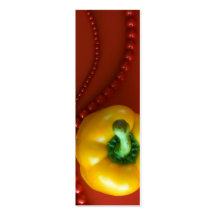 gelbes paprika&beads_bookmark visitenkartenvorlagen