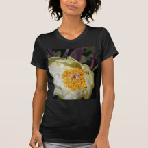Gelbes Pfingstrosen-Rosen-T-Shirt