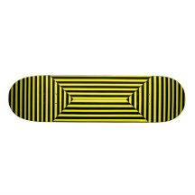 Gelbes und schwarzes Brett Personalisierte Skateboarddecks