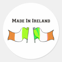 Gemacht in Irland Runder Aufkleber