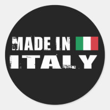 Gemacht in Italien Runder Sticker