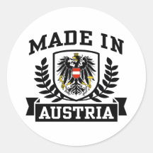 Gemacht in Österreich Runder Aufkleber