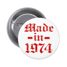 Gemachte im Jahre 1974 Entwürfe Anstecknadelbutton