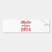 Gemachte im Jahre 1974 Entwürfe Autosticker