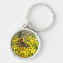 Gemalte Dame Butterfly Keychain Schlüsselanhänger