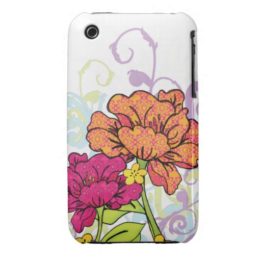 "Gemusterte Blumenblätter " Case-Mate iPhone 3 Hülle